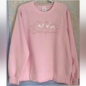 L 2025 Disney Sweatshirt Embroidered Bow Ears Hearts Castle Pullover Valentines